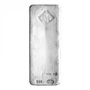 Johnson Matthey Silver Bar 100 oz